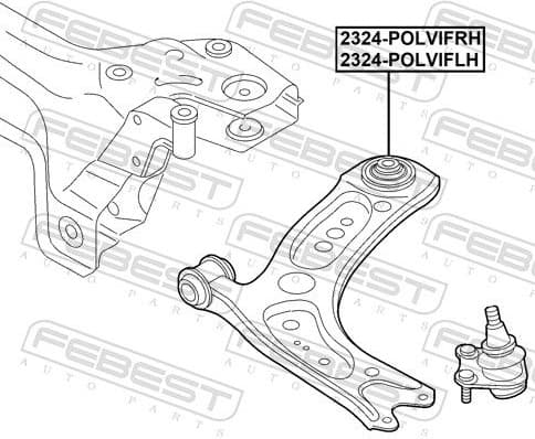 Control/Trailing Arm, wheel suspension 2324-POLVIFRH - image 2