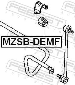Mounting, stabiliser bar MZSB-DEMF - image 2