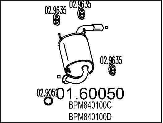 Rear Muffler 01.60050