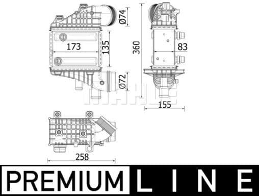 Charge Air Cooler BEHR *** PREMIUM LINE *** CI 552 000P