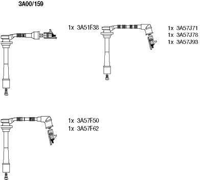 Ignition Cable Kit 3A00/159