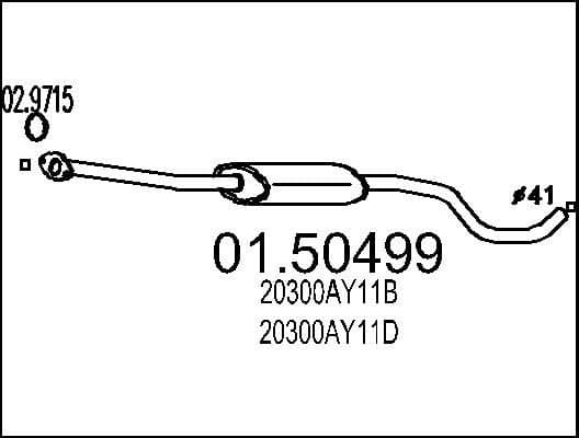 Centre Muffler 01.50499