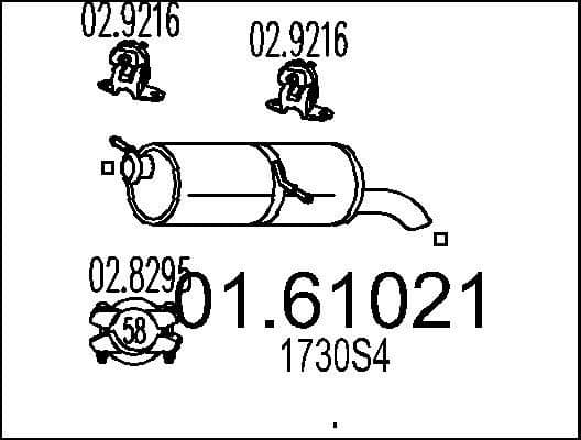 Rear Muffler 01.61021