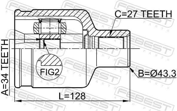 Joint Kit, drive shaft 1011-CAPRH - image 2