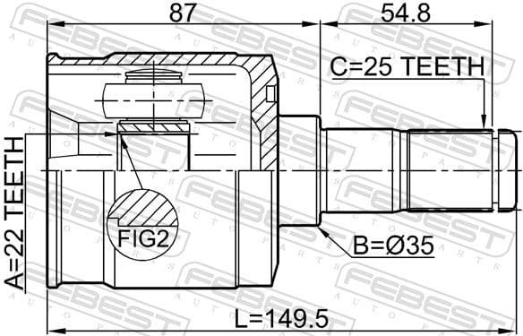 Joint Kit, drive shaft 1211-CM10R - image 2