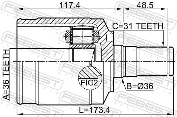 Joint Kit, drive shaft 1211-CM10LH - image 2