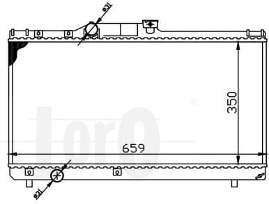Radiator, engine cooling LORO 051-017-0012 - image 2