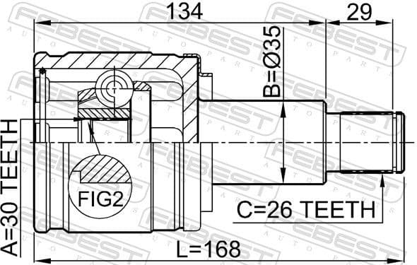 Joint Kit, drive shaft 0711-XL7RH - image 2