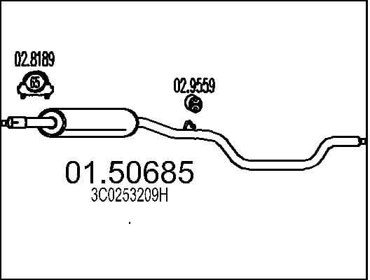 Centre Muffler 01.50685