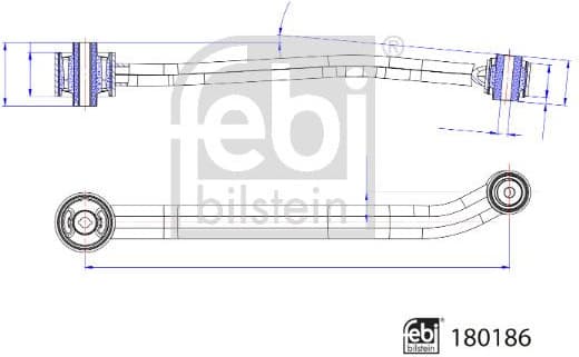Control/Trailing Arm, wheel suspension 180186 - image 3