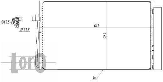 Condenser, air conditioning LORO 004-016-0016 - image 2