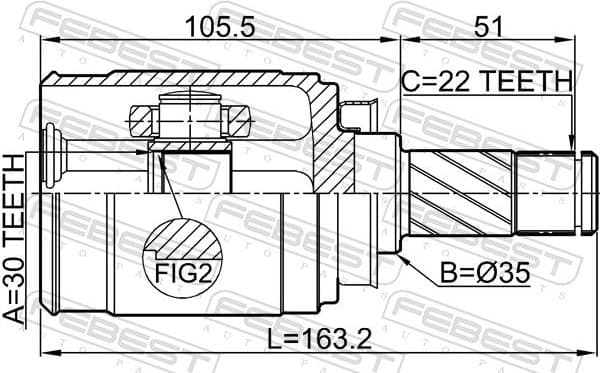 Joint Kit, drive shaft 1011-T300RH - image 2