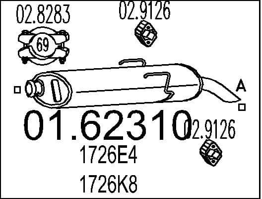Rear Muffler 01.62310