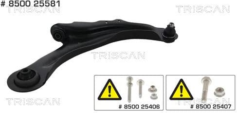 Control/Trailing Arm, wheel suspension 8500 25581