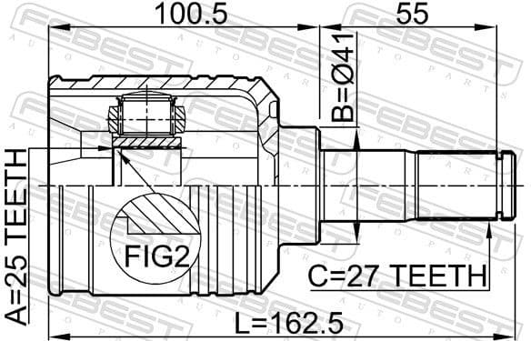 Joint Kit, drive shaft 2211-NS27LH - image 2