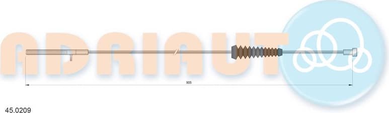 Cable Pull, parking brake 45.0209
