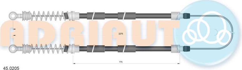 Cable Pull, parking brake 45.0205