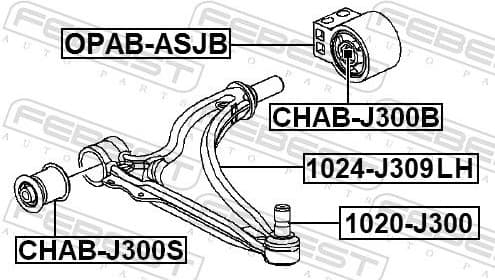 Control/Trailing Arm, wheel suspension 1024-J309LH - image 2