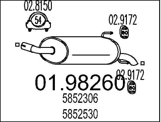 Rear Muffler 01.98260