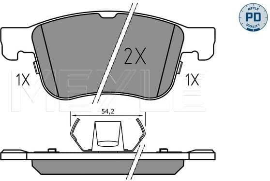 Brake Pad Set, disc brake MEYLE-PD: Advanced performance and design. 025 205 5617/PD