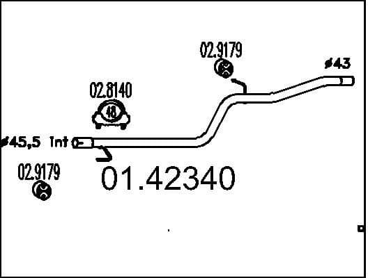 Exhaust Pipe 01.42340