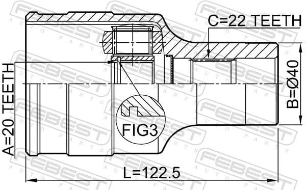 Joint Kit, drive shaft 0711-RM413RH - image 2
