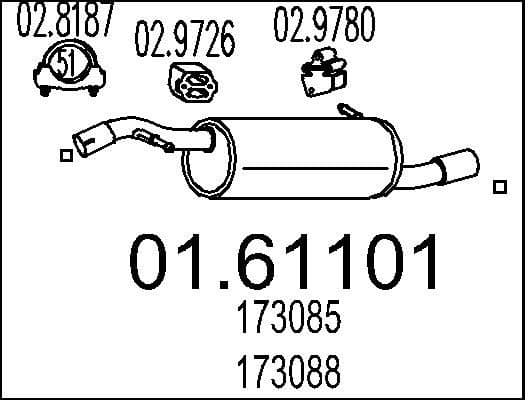 Rear Muffler 01.61101