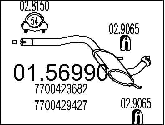 Centre Muffler 01.56990
