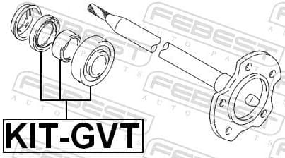 Bearing, drive shaft KIT-GVT - image 2