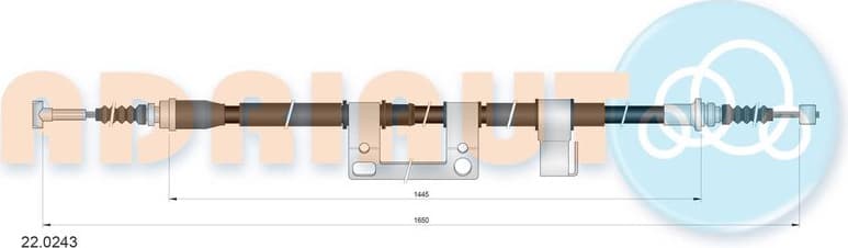 Cable Pull, parking brake 22.0243