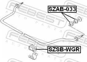 Mounting, stabiliser bar SZSB-WGR - image 2