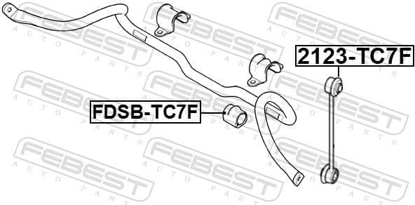 Link/Coupling Rod, stabiliser bar 2123-TC7F
