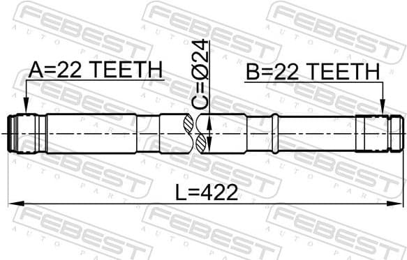 Drive Shaft 0212-N16LH - image 2