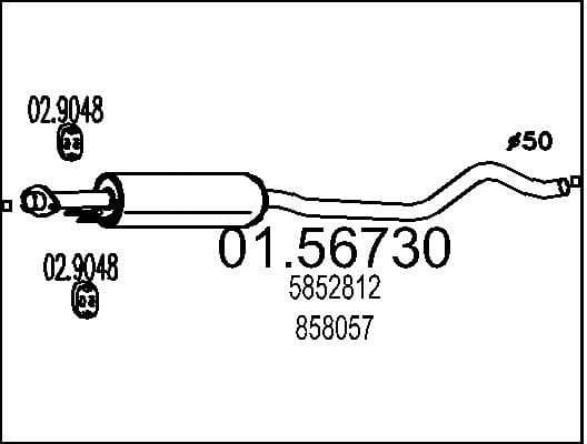 Centre Muffler 01.56730