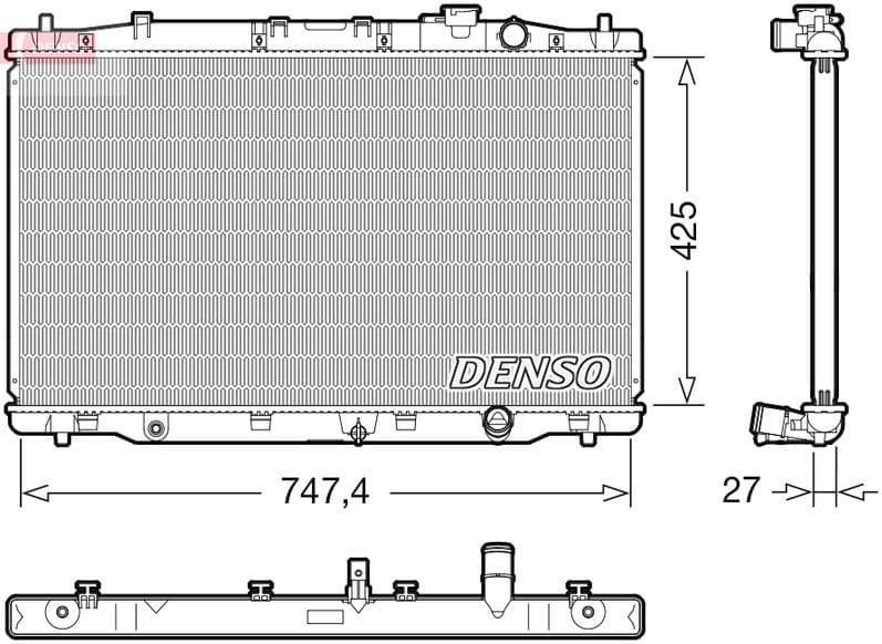 Radiator, engine cooling DRM40052