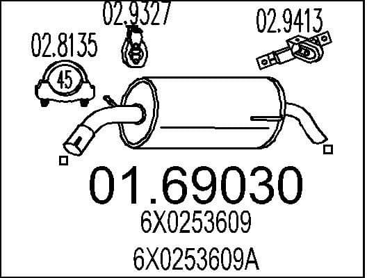 Rear Muffler 01.69030