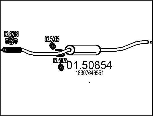 Centre Muffler 01.50854