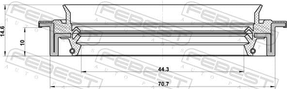 Shaft Seal, drive shaft 95JDS-46701015C - image 2