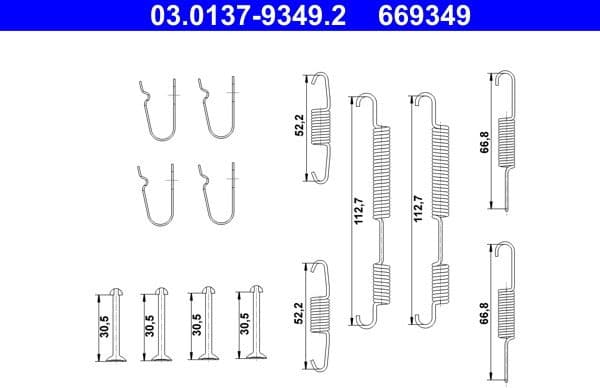 Accessory Kit, brake shoes 03.0137-9349.2