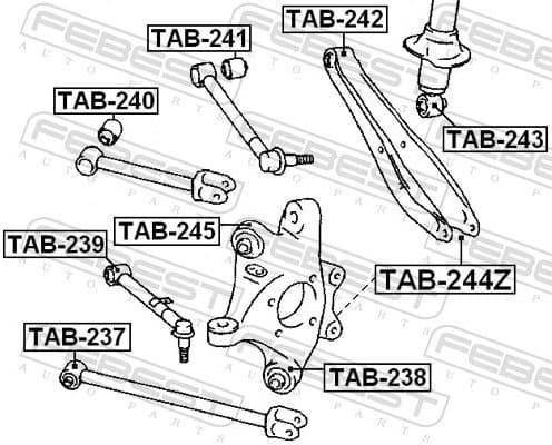 Mounting, control/trailing arm TAB-242 - image 2