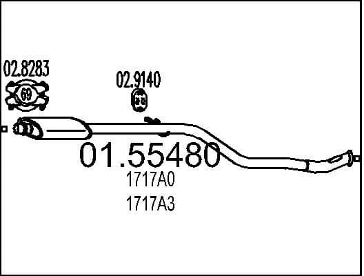Centre Muffler 01.55480