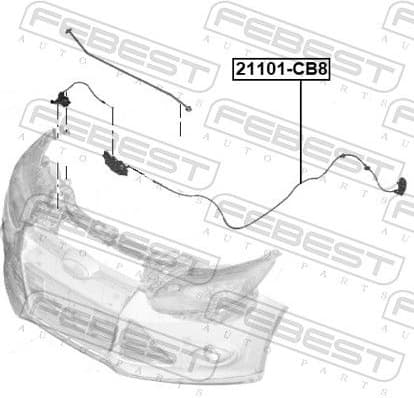 Bonnet Cable 21101-CB8 - image 2