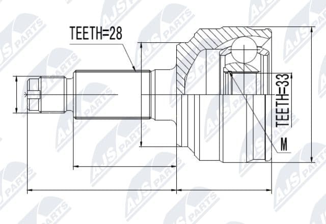 Joint Kit, drive shaft NPZ-MZ-058