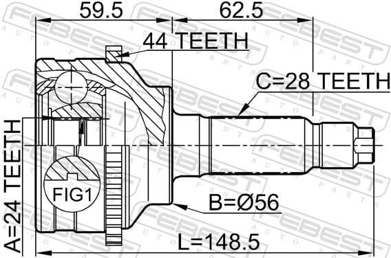 Joint Kit, drive shaft 0510-041A44 - image 2
