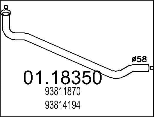 Exhaust Pipe 01.18350