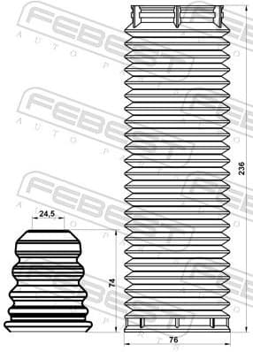 Dust Cover Kit, shock absorber FDSHB-KUGIIF-KIT - image 2