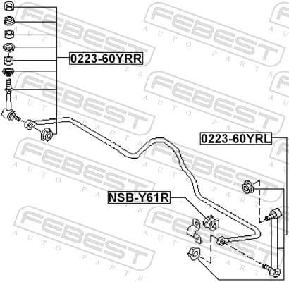 Link/Coupling Rod, stabiliser bar 0223-60YRR - image 2