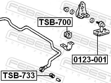 Mounting, stabiliser bar TSB-733 - image 2