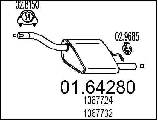 Rear Muffler 01.64280