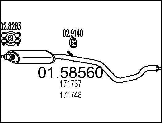 Centre Muffler 01.58560